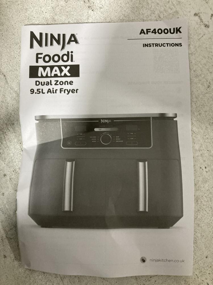 Lot 895  
            Chesterfield SR46 - Parcel Delivery Only 

                
NINJA FOODI MAX DUAL ZONE 9.5L AIR FRYER IN BLACK - Image 4