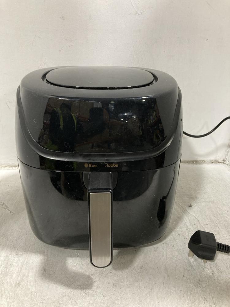 Lot 897  
            Chesterfield SR46 - Parcel Delivery Only 

                
RUSSELL HOBBS SATISFRY AIR FRYER TO INCLUDE RUSSELL HOBBS CYLINDER VACUUM CLEANER - Image 2