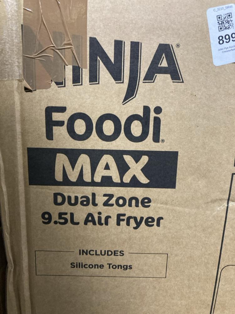 Lot 899  
            Chesterfield SR46 - Parcel Delivery Only 

                
NINJA FOODI MAX DUAL ZONE 9.5L AIR FRYER IN BLACK - Image 4