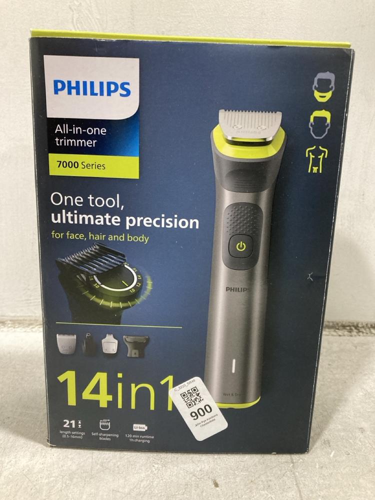 Lot 900  
            Chesterfield SR46 - Parcel Delivery Only 

                
PHILIPS 7000 SERIES ALL IN 1 TRIMMER - Image 4