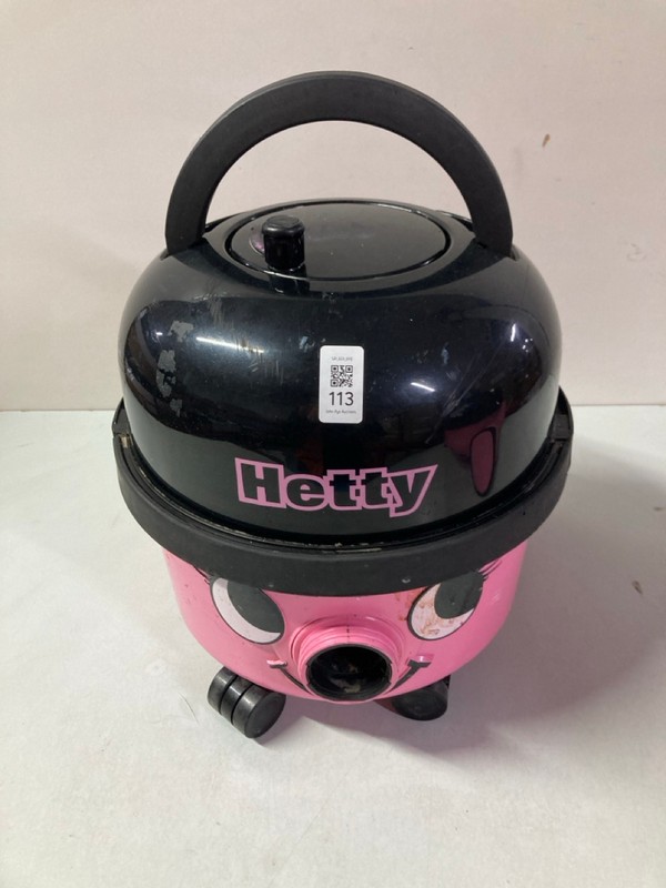 Lot 113  
            Nottingham SR1 - Delivery Only 

                
HETTY CYLINDER VACUUM CLEANER (UNIT ONLY)