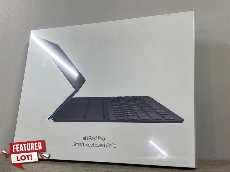 Lot 14  
            Nottingham SR1 - Delivery Only 

                
APPLE IPAD PRO SMART KEYBOARD FOLIO MODEL: A2039 - ORIGINAL RRP.£79 (SEALED)