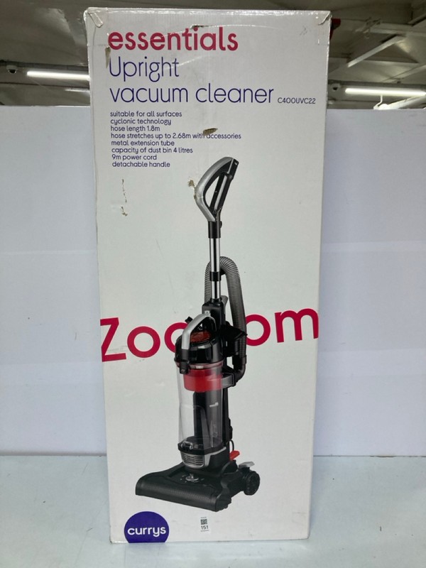 Lot 151  
            Nottingham SR1 - Delivery Only 

                
CE UP RIGHT VACUUM CLEANER MODEL: C400UVC22