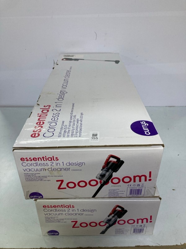 Lot 155  
            Nottingham SR1 - Delivery Only 

                
2 X CE CORDLESS 2-IN-1 DESIGN VACUUM CLEANER MODEL: C15OSVC22