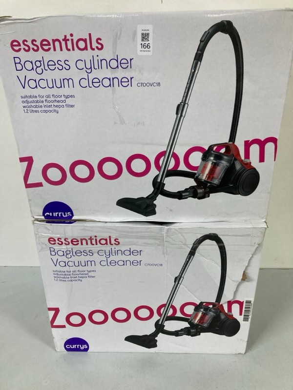 Lot 166  
            Nottingham SR1 - Delivery Only 

                
2 X CE BAGLESS CYLINDER VACUUM CLEANER MODEL: C700VC18
