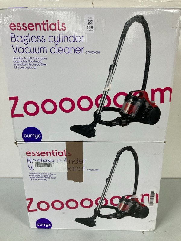 Lot 168  
            Nottingham SR1 - Delivery Only 

                
2 X CE BAGLESS CYLINDER VACUUM CLEANER MODEL: C700VC18