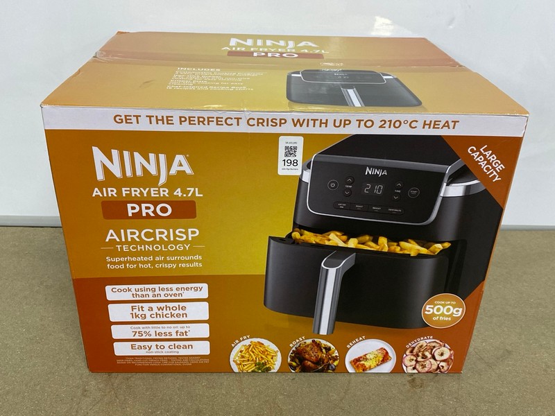 Lot 198  
            Nottingham SR1 - Delivery Only 

                
NINJA 4.7L PRO AIR FRYER - MODEL - AF140UK - ORIGINAL RRP - £99.99