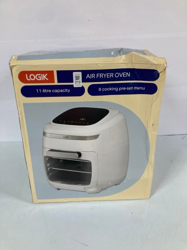 Lot 213  
            Nottingham SR1 - Delivery Only 

                
LOGIK AIR FRYER OVEN - MODEL - L11AOW23 - ORIGINAL RRP - £99.99