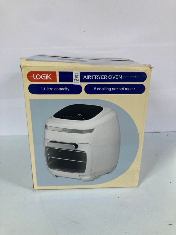 Lot 214  
            Nottingham SR1 - Delivery Only 

                
LOGIK AIR FRYER OVEN - MODEL - L11AOW23 - ORIGINAL RRP - £99.99