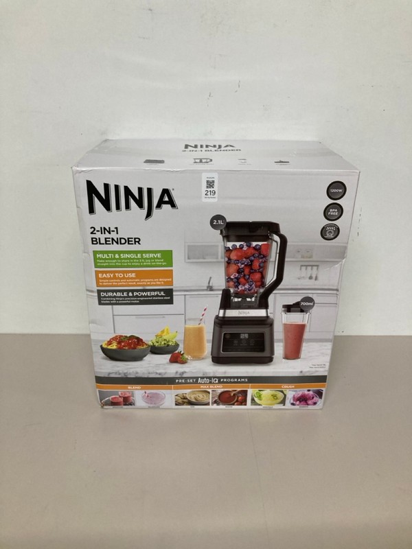 Lot 219  
            Nottingham SR1 - Delivery Only 

                
NINJA 2-IN-1 BLENDER - MODEL - BN750UK - ORIGINAL RRP - £149.99