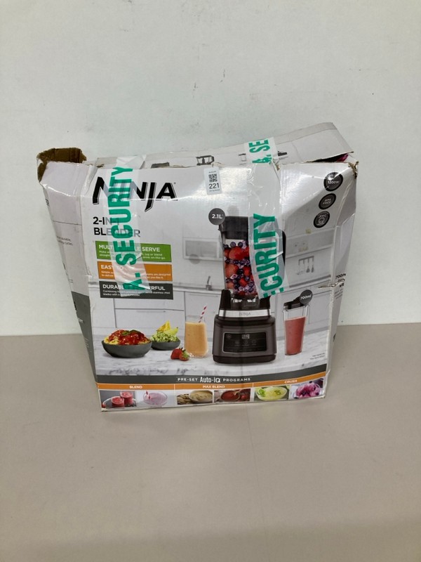Lot 221  
            Nottingham SR1 - Delivery Only 

                
NINJA 2-IN-1 BLENDER - MODEL - BN750UK - ORIGINAL RRP - £149.99
