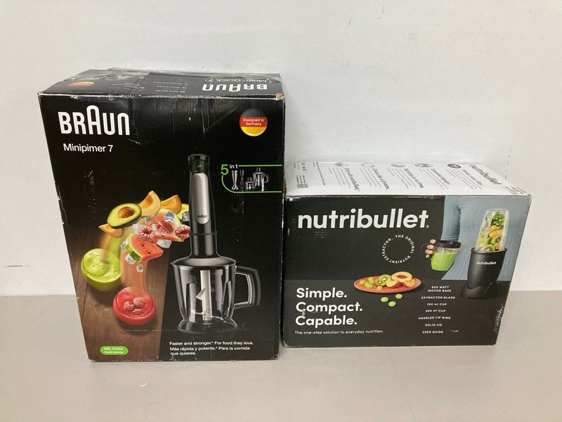 Lot 223  
            Nottingham SR1 - Delivery Only 

                
2 X VARIOUS BLENDERS/MIXERS INC. BRAUN MULTI-QUICK 7 HAND MIXER
