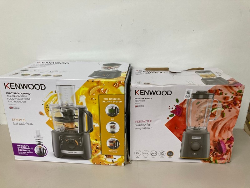 Lot 225  
            Nottingham SR1 - Delivery Only 

                
2 X VARIOUS KENWOOD PROCESSORS/BLENDERS INC. MULTI-PRO COMPACT ALL-IN-1 SYSTEM FO...