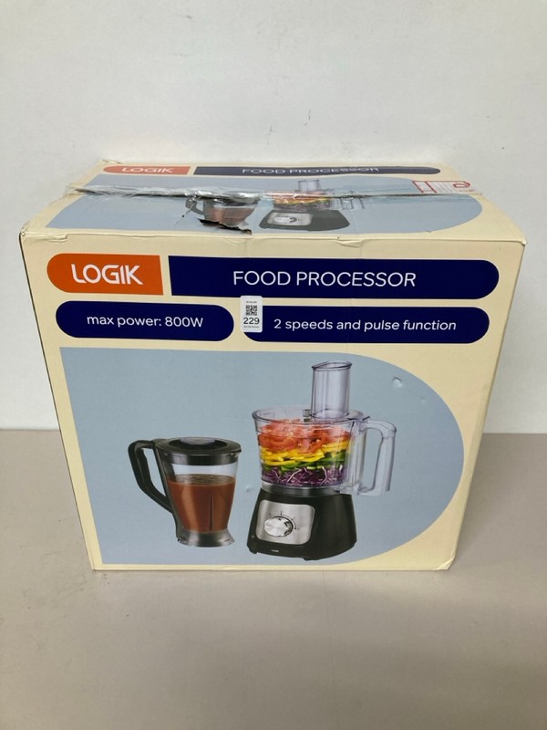 Lot 229  
            Nottingham SR1 - Delivery Only 

                
LOGIK FOOD PROCESSOR - MODEL - L500FP21 - ORIGINAL RRP - £49.99
