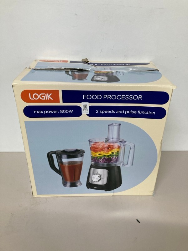 Lot 231  
            Nottingham SR1 - Delivery Only 

                
LOGIK FOOD PROCESSOR - MODEL - L500FP21 - ORIGINAL RRP - £49.99