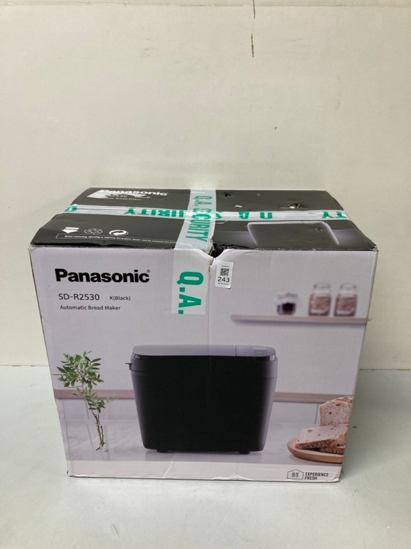 Lot 243  
            Nottingham SR1 - Delivery Only 

                
PANASONIC AUTOMATIC BREAD MAKER - MODEL - SD-R2530 - ORIGINAL RRP - £179.99
