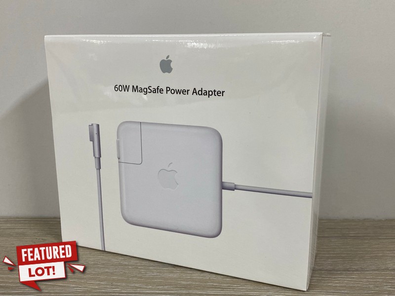 Lot 24  
            Nottingham SR1 - Delivery Only 

                
APPLE 60W MAGSAFE POWER ADAPTER MODEL :A1344 - ORIGINAL RRP.£65 (SEALED)