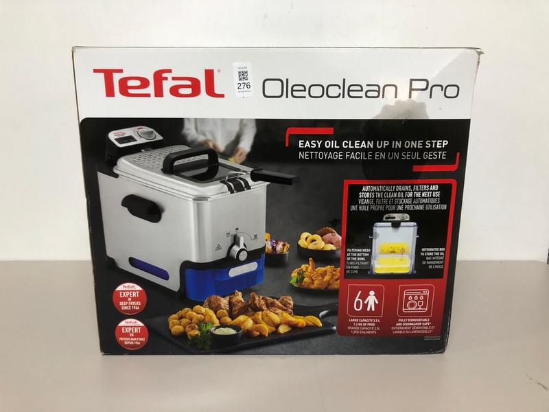 Lot 276  
            Nottingham SR1 - Delivery Only 

                
TEFAL OLEOCLEAN PRO GRILL - MODEL - FR804040 - ORIGINAL RRP - £169.99