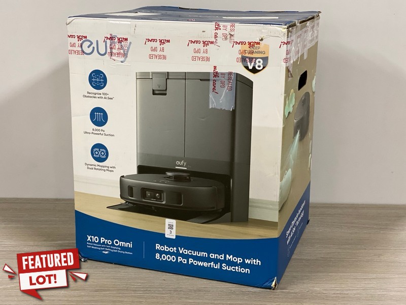 Lot 3  
            Nottingham SR1 - Delivery Only 

                
EUFY X10 PRO OMNI ROBOTIC VACUUM CLEANER AND MOP WITH SELF EMPTYING STATION - ORI...
