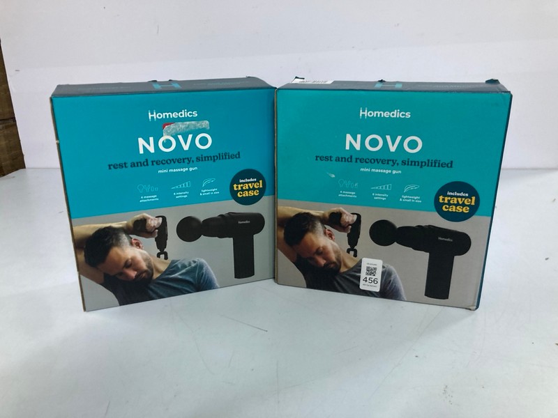 Lot 456  
            Nottingham SR1 - Delivery Only 

                
2 X HOMEDIES NOVO REST AND RECOVERY MINI MASSAGE GUN