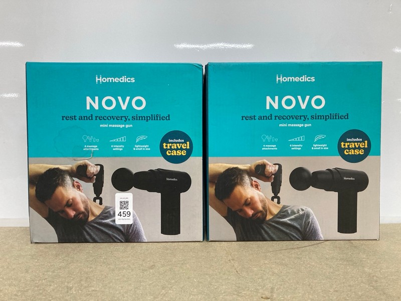 Lot 459  
            Nottingham SR1 - Delivery Only 

                
2 X HOMEDIES NOVO REST AND RECOVERY MINI MASSAGE GUN