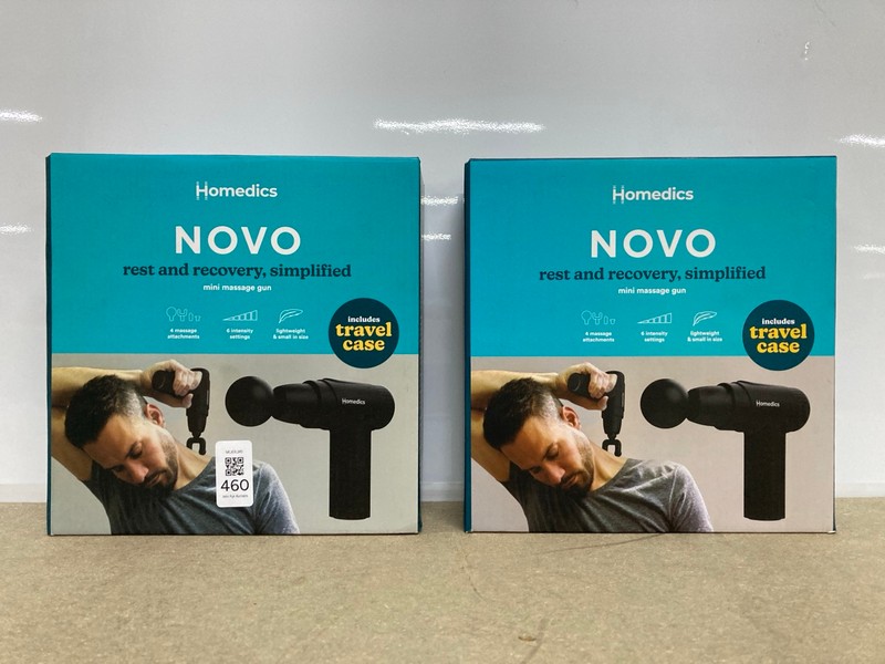 Lot 460  
            Nottingham SR1 - Delivery Only 

                
2 X HOMEDIES NOVO REST AND RECOVERY MINI MASSAGE GUN