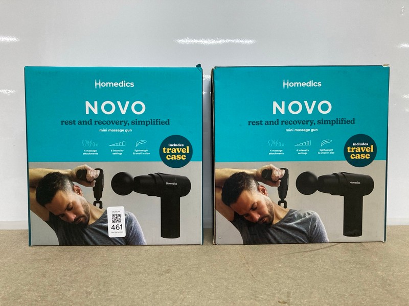 Lot 461  
            Nottingham SR1 - Delivery Only 

                
2 X HOMEDIES NOVO REST AND RECOVERY MINI MASSAGE GUN