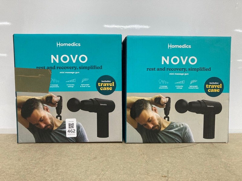 Lot 462  
            Nottingham SR1 - Delivery Only 

                
2 X HOMEDIES NOVO REST AND RECOVERY MINI MASSAGE GUN