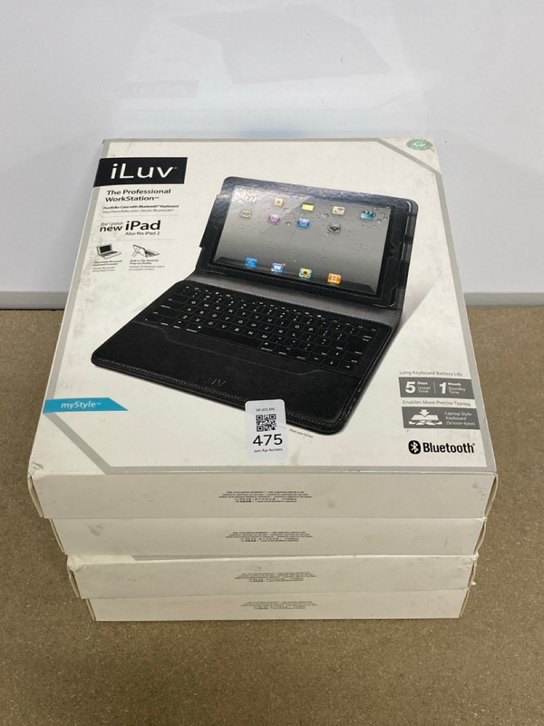 Lot 475  
            Nottingham SR1 - Delivery Only 

                
4 X ILUV THE PROFESSIONAL WORKSTATION PORTFOLIO CASE