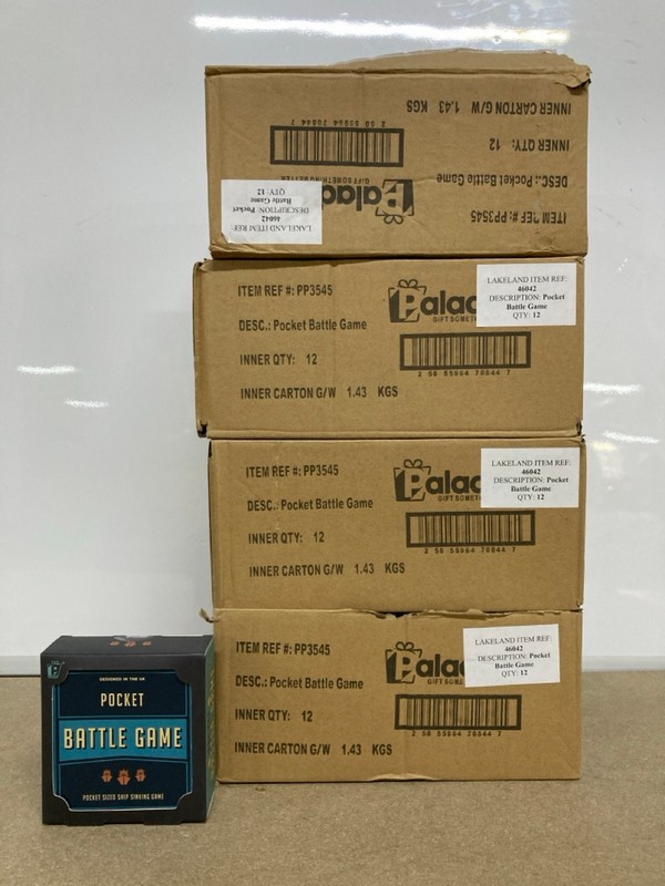 Lot 480  
            Nottingham SR1 - Delivery Only 

                
4 BOXES OF 12 POCKET BATTLE SHIP GAMES