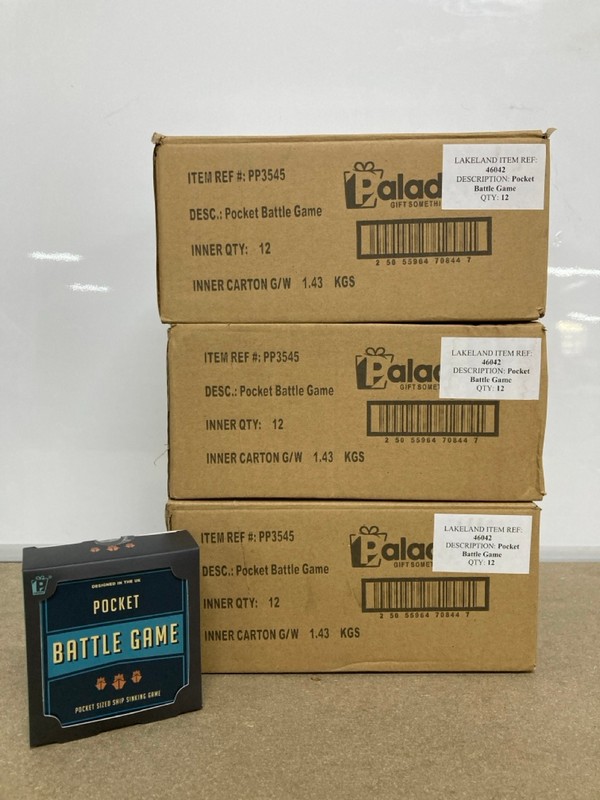 Lot 481  
            Nottingham SR1 - Delivery Only 

                
3 BOXES OF 12 POCKET BATTLE SHIP GAMES