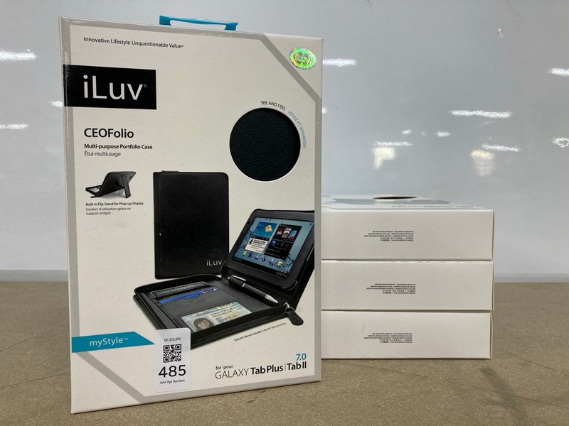 Lot 485  
            Nottingham SR1 - Delivery Only 

                
4 X ILUV CEOFOLIO MULTI-PURPOSE CASE FOR SAMSUNG GALAXY TABPLUS|TAB II
