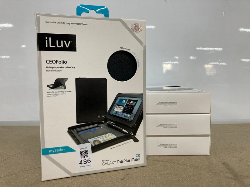 Lot 486  
            Nottingham SR1 - Delivery Only 

                
4 X ILUV CEOFOLIO MULTI-PURPOSE CASE FOR SAMSUNG GALAXY TABPLUS|TAB II