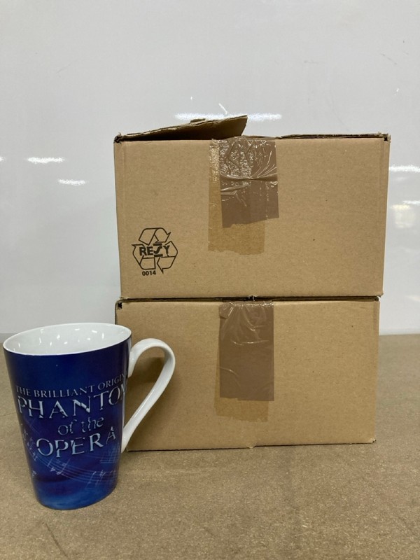 Lot 490  
            Nottingham SR1 - Delivery Only 

                
2 BOXES OF THE BRILLIANT ORIGINAL PHANTOM OF THE OPERA MUGS (PACK OF 6)