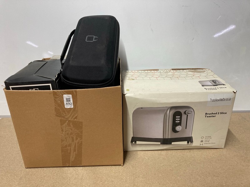 Lot 492  
            Nottingham SR1 - Delivery Only 

                
QTY OF VARIOUS ITEMS INC. BRUSHED 2-SLICE TOASTER