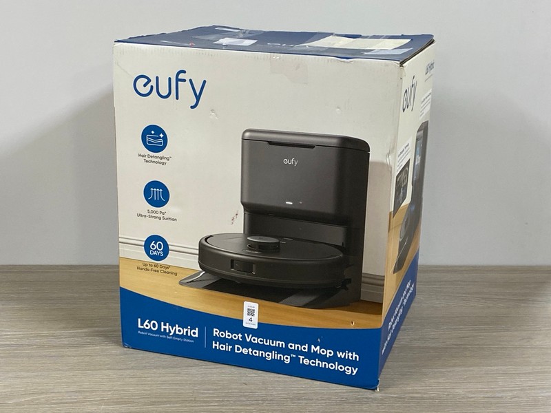 Lot 4  
            Nottingham SR1 - Delivery Only 

                
EUFY L60 HYBRID ROBOTIC VACUUM CLEANER AND MOP WITH SELF EMPTYING STATION - ORIGI...