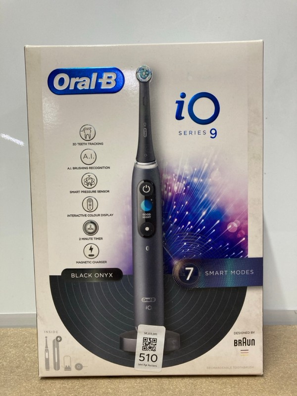 Lot 510  
            Nottingham SR1 - Delivery Only 

                
ORAL-B IO SERIES 9 ELECTRIC TOOTHBRUSH