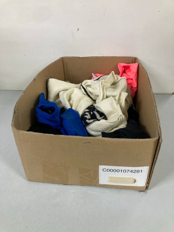 Lot 513  
            Nottingham SR1 - Delivery Only 

                
BOX OF VARIOUS CLOTHING - MULTIPLE SIZES - MULTIPLE COLOURS