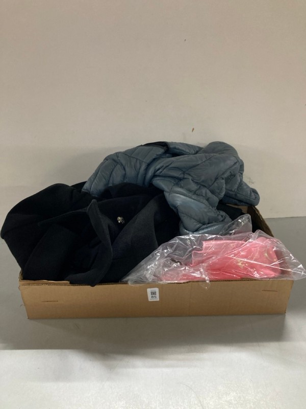 Lot 85  
            Nottingham SR1 - Delivery Only 

                
BOX OF VARIOUS CLOTHING - MULTIPLES SIZES - MULTIPLE COLOURS