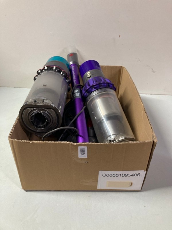 Lot 97  
            Nottingham SR1 - Delivery Only 

                
2 X DYSON VACUUM CLEANERS