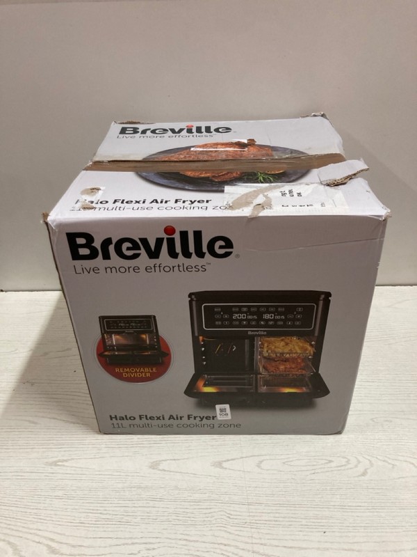 Lot 108  
            Nottingham SR2 - Delivery Only 

                
BREVILLE HALO FLEX AIR FRYER 11L