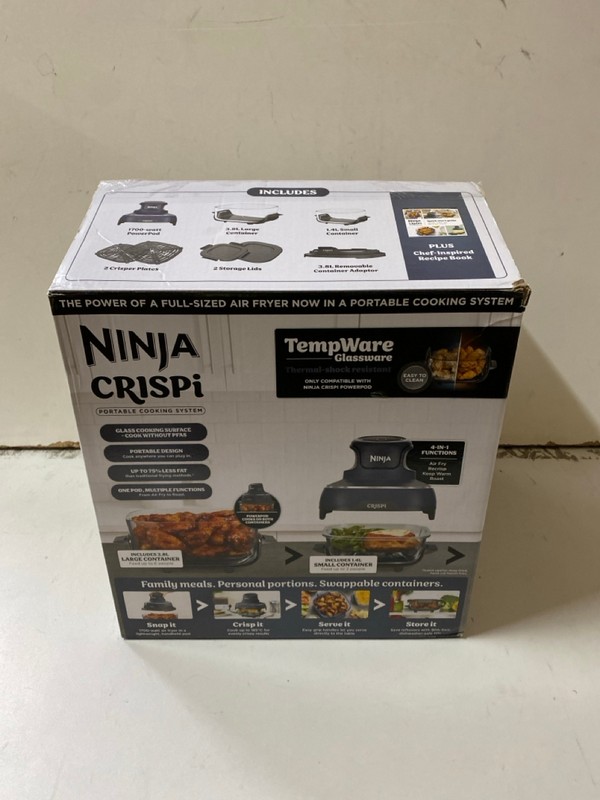 Lot 122  
            Nottingham SR2 - Delivery Only 

                
NINJA CRISPI PORTABLE COOKING SYSTEM