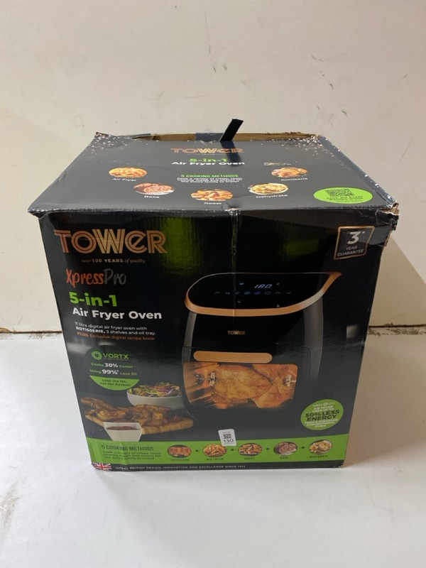 Lot 130  
            Nottingham SR2 - Delivery Only 

                
TOWER XPRESS PRO 5-IN-1 AIR OVEN