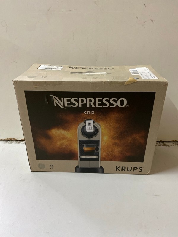 Lot 144  
            Nottingham SR2 - Delivery Only 

                
NESPRESSO CITIZ KRUPS COFFEE MACHINE