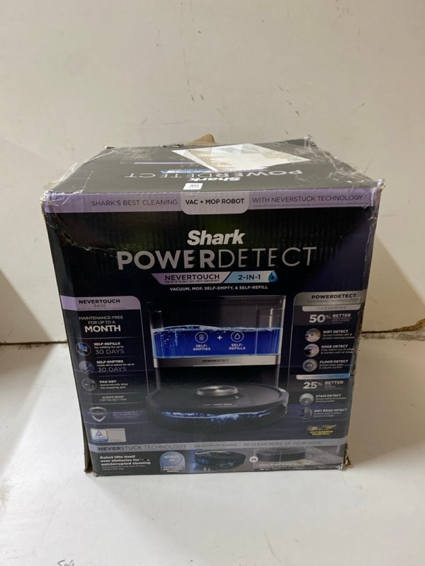 Lot 155  
            Nottingham SR2 - Delivery Only 

                
SHARK POWER DETECT NEVERTOUCH 2-IN-1 VACUUM, MOP, SELF-EMPTY & SELF-REFILL ORIGIN...