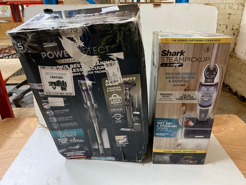 Lot 163  
            Nottingham SR2 - Delivery Only 

                
2 X SHARK ITEMS INC STEAM PICKUP 3-IN-1