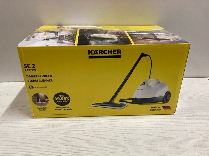 Lot 183  
            Nottingham SR2 - Delivery Only 

                
KARCHER SC 2 EASYFIX STEAM CLEANER