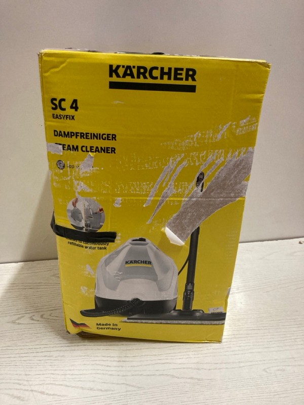 Lot 184  
            Nottingham SR2 - Delivery Only 

                
KARCHER SC 4 EASYFIX STEAM CLEANER