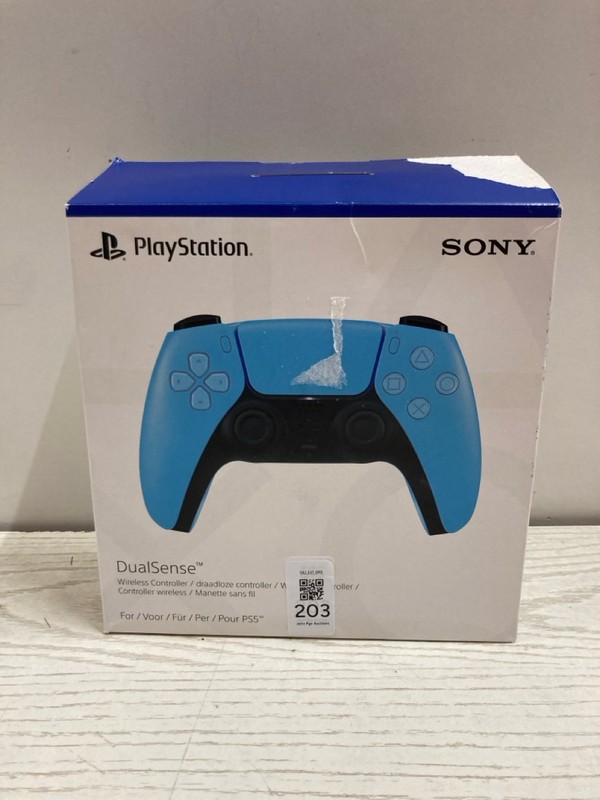 Lot 203  
            Nottingham SR2 - Delivery Only 

                
SONY PLAYSTATION 5 DUAL SENSE WIRELESS CONTROLLER