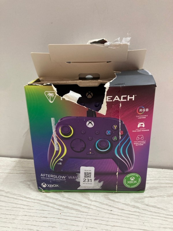 Lot 231  
            Nottingham SR2 - Delivery Only 

                
TURTLE BEACH AFTER GLOW WAVE CONTROLLER